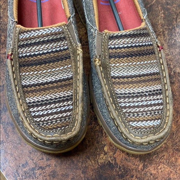 Twisted X Cell Stretch Casual Slip On Flats Brown - Picture 3 of 6